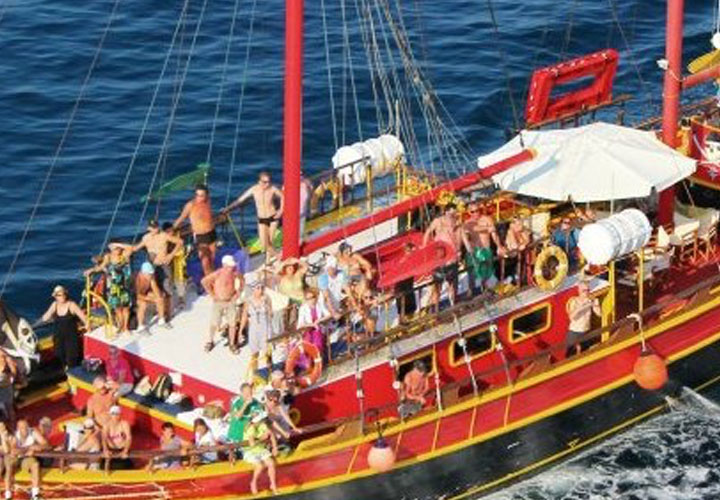 Pirate themed boat trip with lunch in Crete